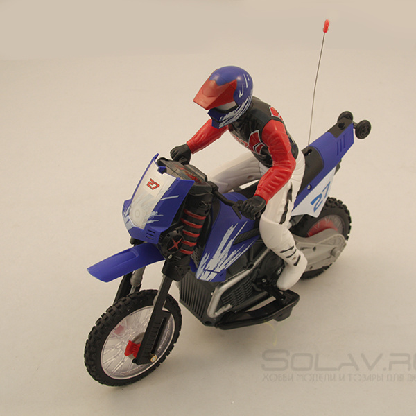 Радиоуправляемый мотоцикл HuanQi 528 Special Сross-Сountry 1:10 с гироскопом - HQ528