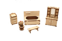 Детский набор мебели из дерева "Ванная"  - HK-M006