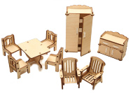 Детский набор мебели из дерева "Зал" - HK-M002
